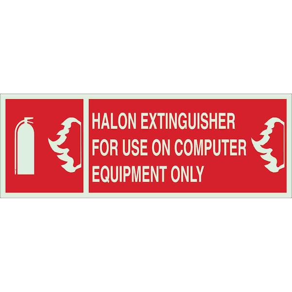 Brady Fire Extinguisher Sign, 5X14", R/WHT, Thickness: 0.063" 90988 - main